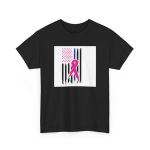 Pink Ribbon Support T-Shirt, Breast Cancer Awareness Tee