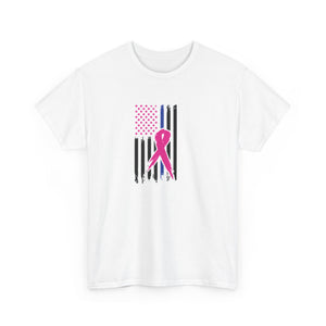 Pink Ribbon Support T-Shirt, Breast Cancer Awareness Tee