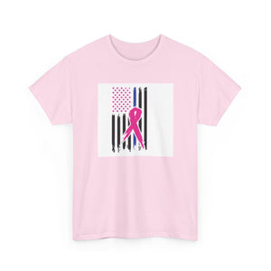 Pink Ribbon Support T-Shirt, Breast Cancer Awareness Tee