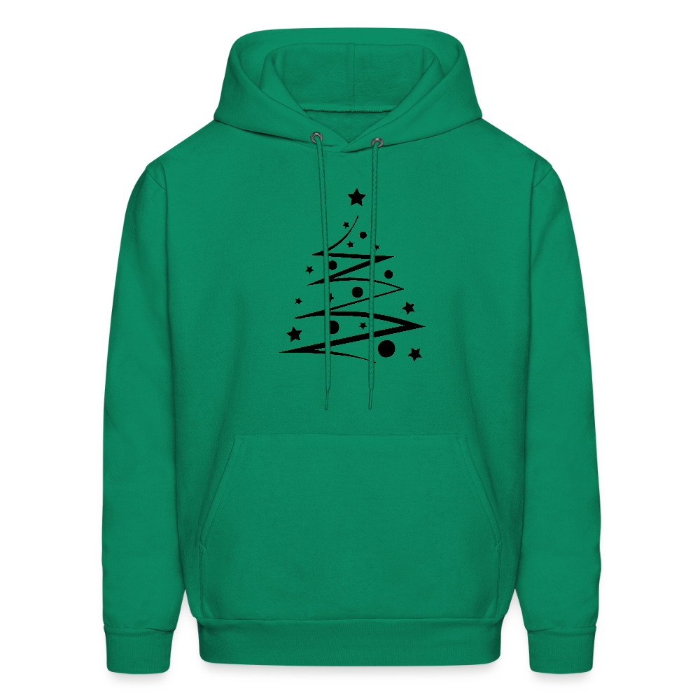 Men's Hoodie Christmas Tree - kelly green