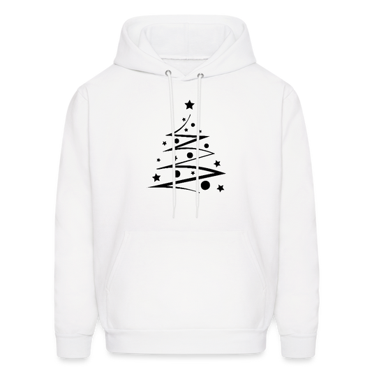 Men's Hoodie Christmas Tree - white