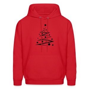 Men's Hoodie Christmas Tree - red