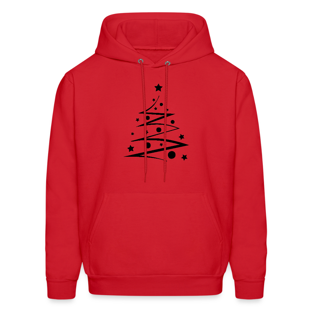 Men's Hoodie Christmas Tree - red