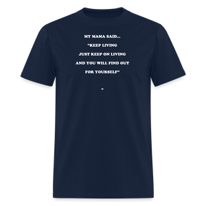 JUST KEEP ON LIVING - navy