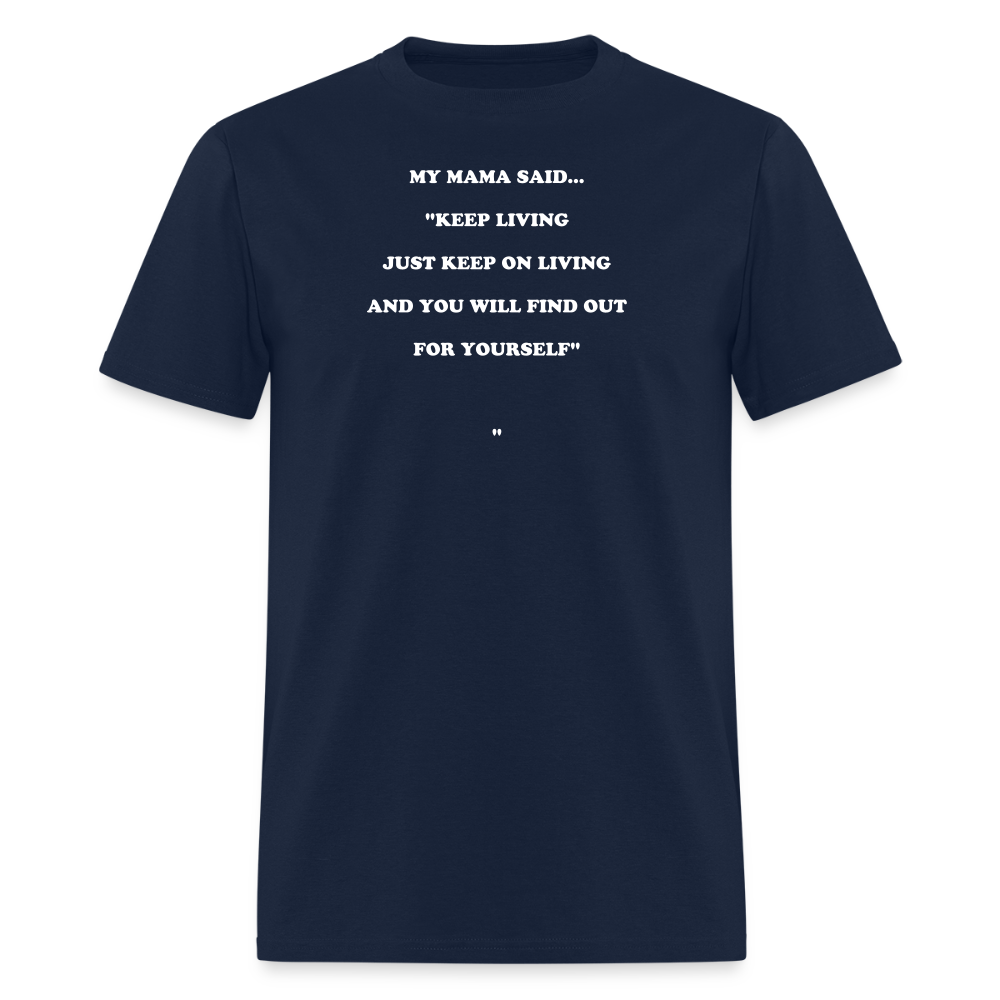 JUST KEEP ON LIVING - navy