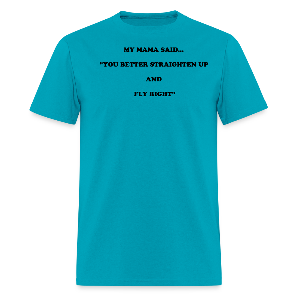 YOU BETTER STRAIGHTEN UP AND FLY RIGHT - turquoise