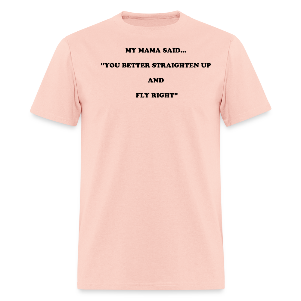 YOU BETTER STRAIGHTEN UP AND FLY RIGHT - blush pink 