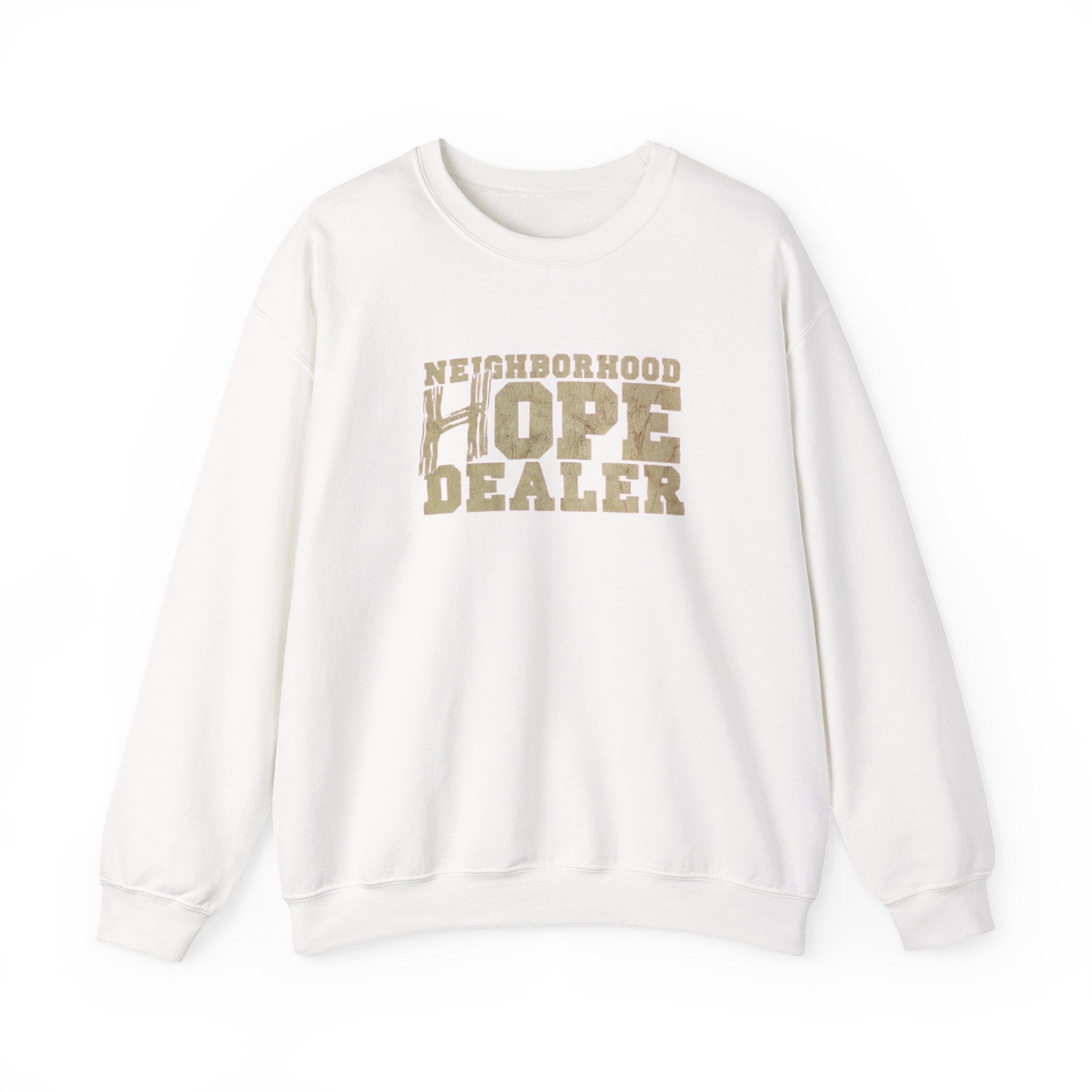 Crewneck Sweatshirt - "Neighborhood Hope Dealer" Retro Type Graphic